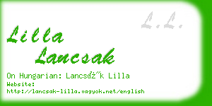 lilla lancsak business card